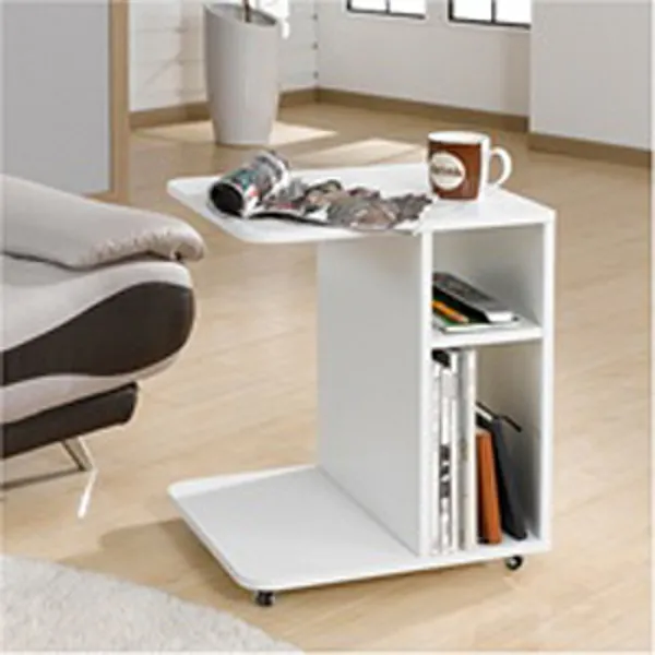 Ss1705 무빙이너테이블 소파나침대 밑으로 들어가는 이동식협탁 화이트