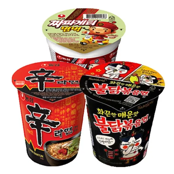 컵라면 신라면+짜파게티범벅+불닭볶음면 소컵 6입 3종세트, 1세트