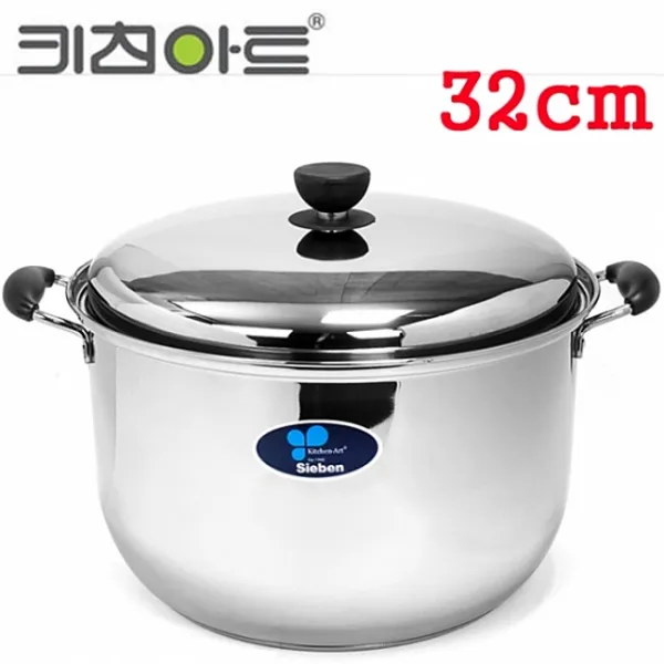 키친아트 냄비 지벤스텐 곰솥 32cm 열효율이 뛰어난 3중 바닥면 스테인레스 스팀증기홀 JMH, 본상품선택