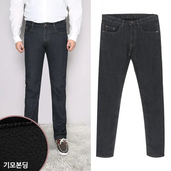 턴키 남성용 151 블랙본딩슬림진