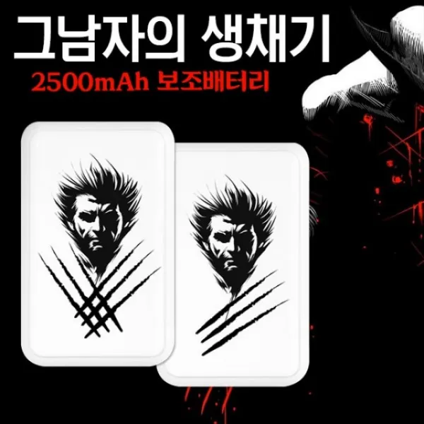 (ECO)에코스킨 그남자의생채기 2500mAh 보조배터리/8핀젠더내장/마이크로5핀/애플8핀
