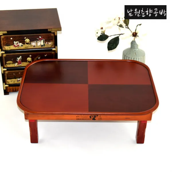 남원춘향공방 남원 접이식 밥상 교자상 바둑 직타원 4호 69x51