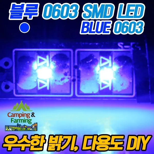 0603 초미니 SMD LED 1.6x0.8mm 극소형 (블루/DIY), 단일상품