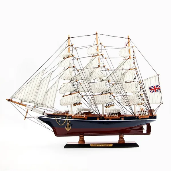 원목 핸드메이드 모형배(60cm)/선물용 인테리어 범선