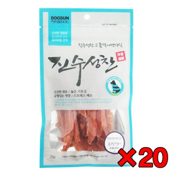 [특가할인20개묶음]진수성찬 치킨연어 사사미 70g, 1개, .