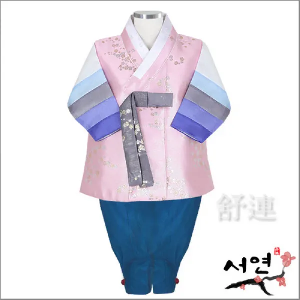서연한복 남아한복_HJ2002_바론분홍사동베자_돌~10세