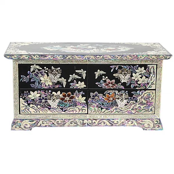 나전4단 화조 설합 검보석함 단일상품