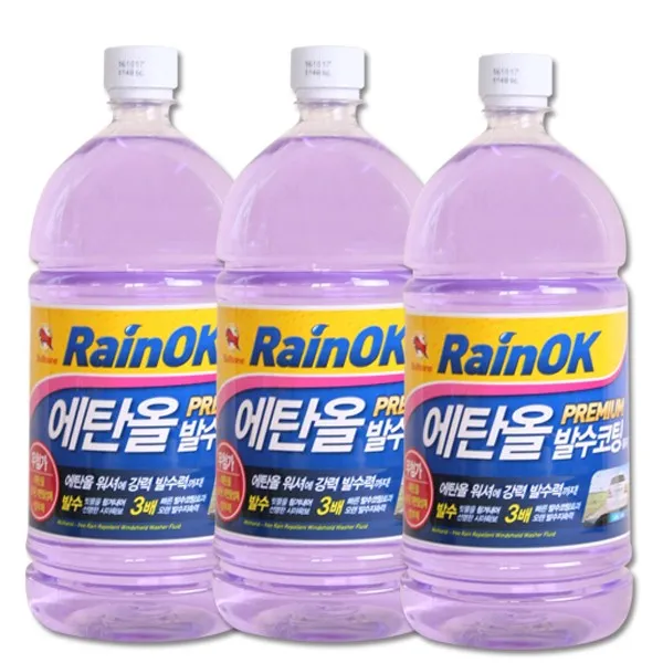 불스원 레인OK 에탄올 발수코팅 워셔액, 3개, 1800ml