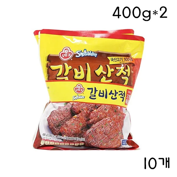 B/2/오뚜기 갈비산적 (400gX2개)-10개/반찬/산적, 800g, 10개