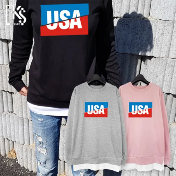 강성어패럴 특양레이어 USA 맨투맨