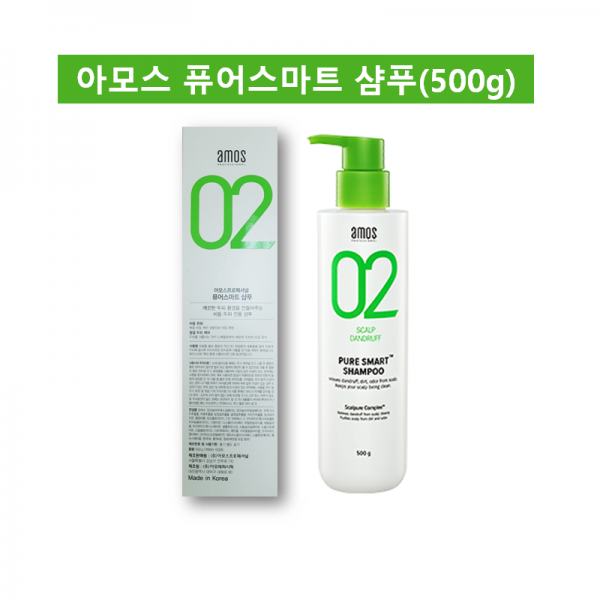아모스 퓨어스마트 샴푸 프레시향, 500ml, 2개
