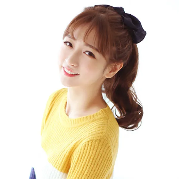 고운머리 묶음머리 포니테일 가발 스타일포니 미디움 러블리웨이브, 믹스골드브라운, 1개