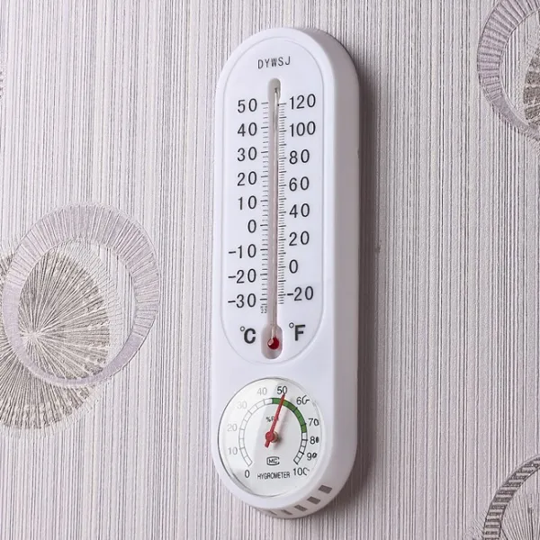 냉난방기기 실내온도측정 타원형 온도계 습도계, 1개