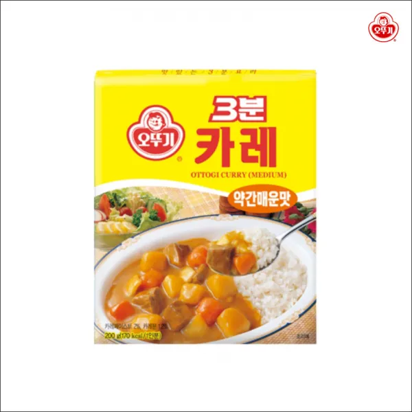 오뚜기 3분 카레 약간매운맛 200g 10개