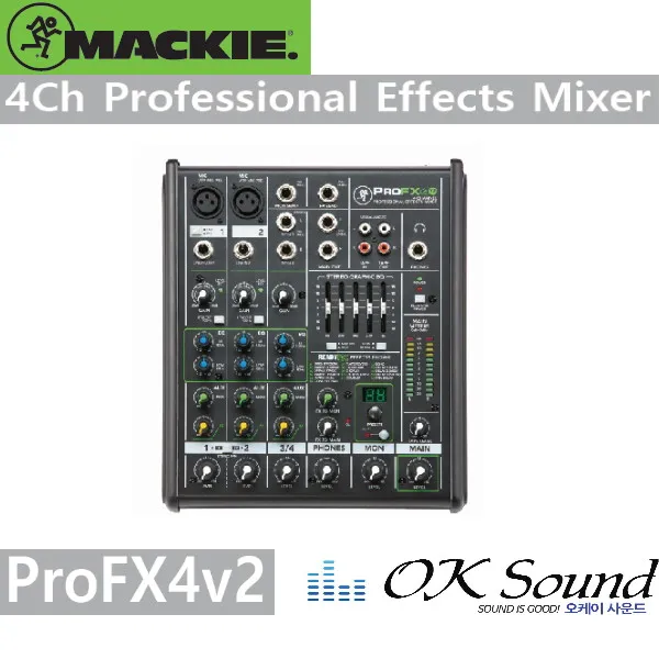 MACKIE PROFX4V2 4채널 이펙터내장 USB 컴팩트믹서