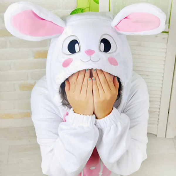 반티닷컴 사계절용 프리티 화이트토끼 동물잠옷