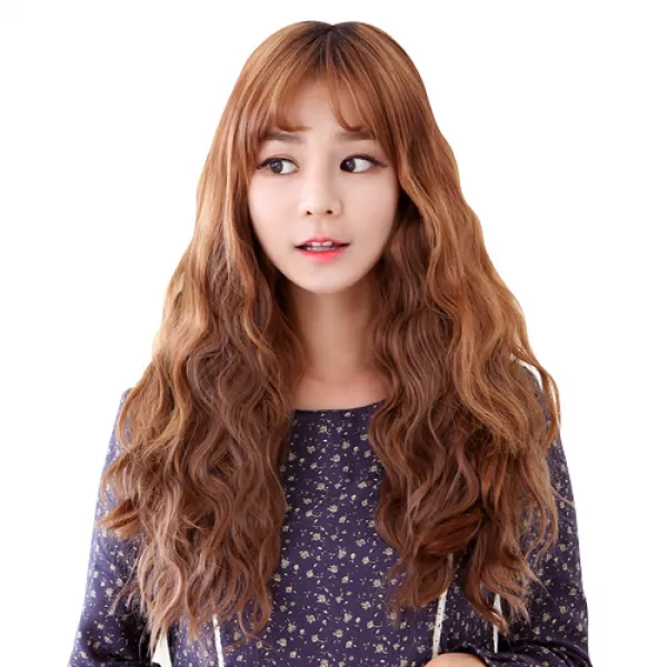 고운머리 똑딱이 붙임머리 헤어피스 스타일피스 물결웨이브, 샤이니골드브라운30호, 1개