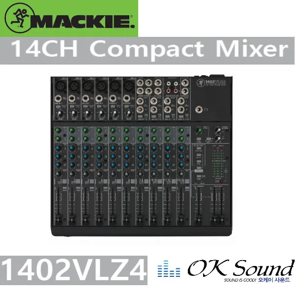 MACKIE 1402VLZ4 아날로그믹서 14채널 컴팩트믹서 6마이크, 단일상품