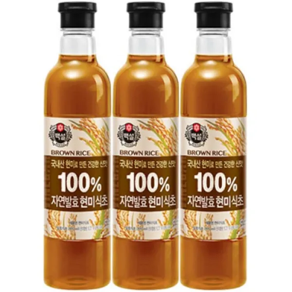 백설 자연발효 현미식초 800ml 3개