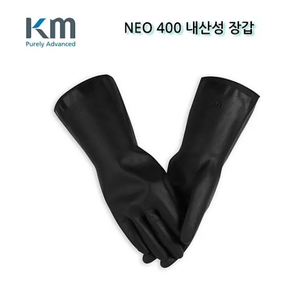 안다미로몰 KM 장갑 NEO 내산성 내화학 400 산업안전공단 인정 면 제품, XL, 1개