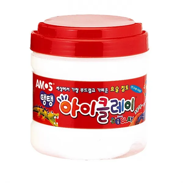 아모스 아이클레이대용량 400g 유아용클레이/점토 아이클레이리필 흰색 
