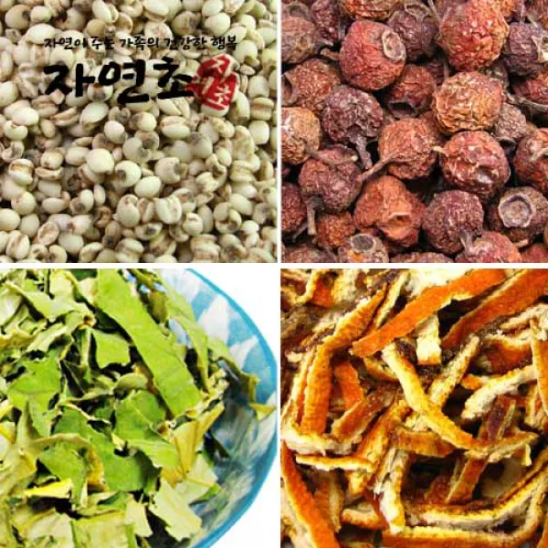 자연초 기혈차 재료 700g (율무+진피+산사+연잎), 1개