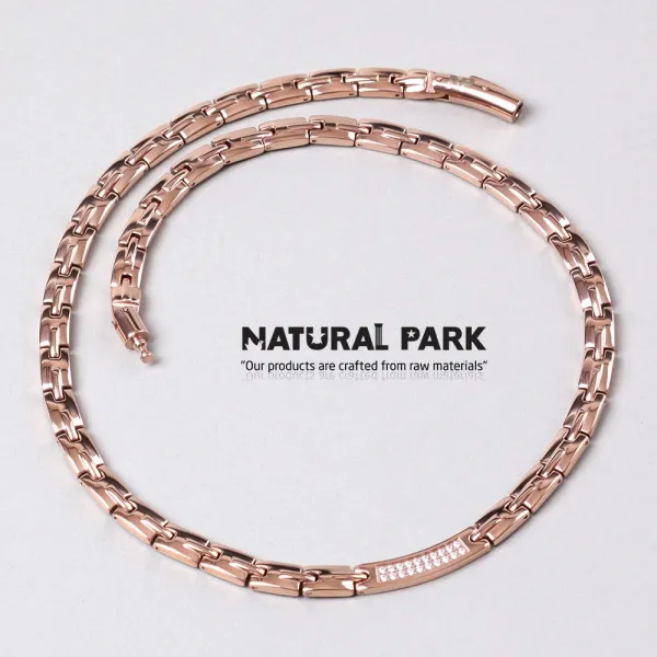 내츄럴파크 어버이날 부모님선물 게르마늄목걸이 순도99.999% 티타늄 Titanium Germanium Necklace for Neck Pain Insomnia NPT2703-RG, 1개