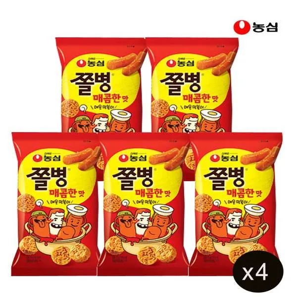 농심 쫄병스낵 매콤한맛, 90g, 20개