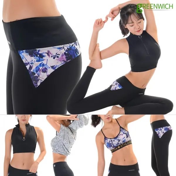 그리니치 [S~XL]스포츠레깅스 집업브라탑