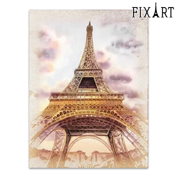 픽스아트 30x40cm 보석십자수 3d전체비즈 사각원형선택 44 에펠탑아래서 원형 1개