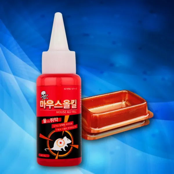 마우스올킬 물쥐약 60g+쥐먹이통2개, 60g, 1개