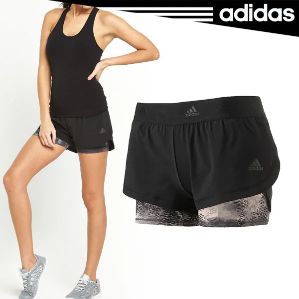 아디다스 우먼 투인원 Aop 쇼트 여성팬츠 Bk7982