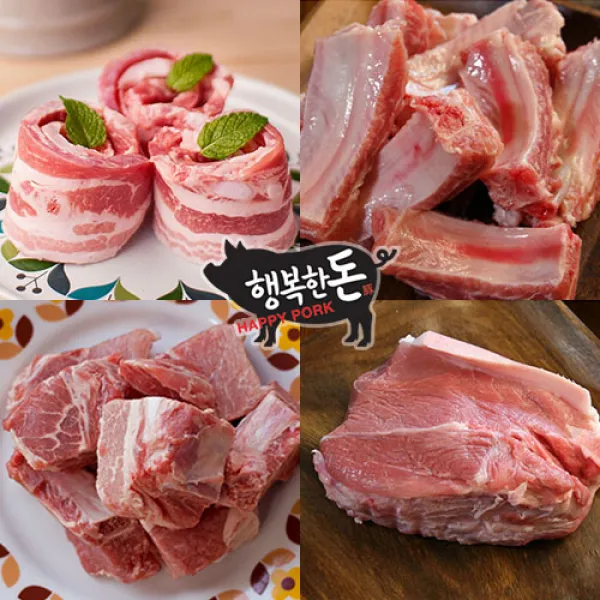 행복한돈 국내산 냉장 돼지고기 모음전 500g, 1팩, 4-1 앞다리살 덩어리 500g