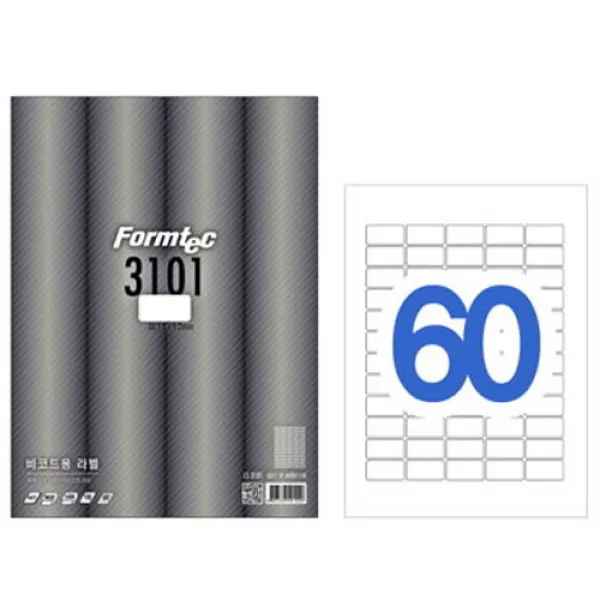 (폼텍)레이저/잉크젯 라벨 LS3101 - 100매(60칸), 60개