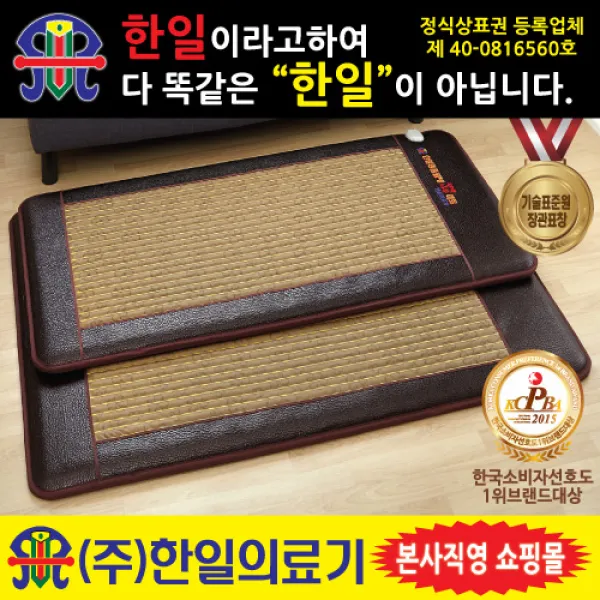 한일의료기 전기매트 편백줄볼 투톤 싱글, 95 x 195cm