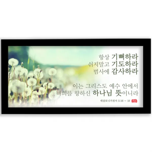 [데코헤븐리] 성구액자- B012A 항상 기뻐하라 쉬지말고 기도하라 범사에 감사하라