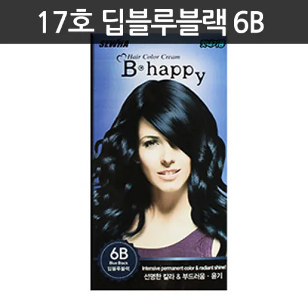세화 비해피 헤어 컬러 크림, 17호 딥블루블랙 6B, 1개