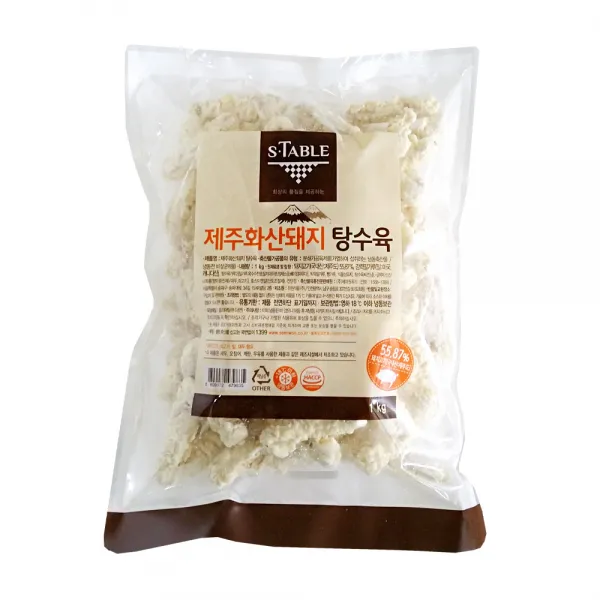 비비수산 집에서 즐기는 일품 중식요리 제주화산돼지 탕수육 1kg, 1팩