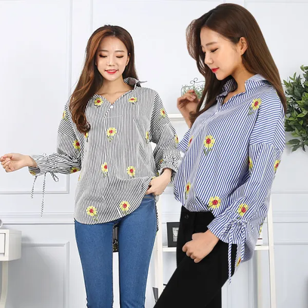 턴키 Nb 981 해바라기자수셔츠