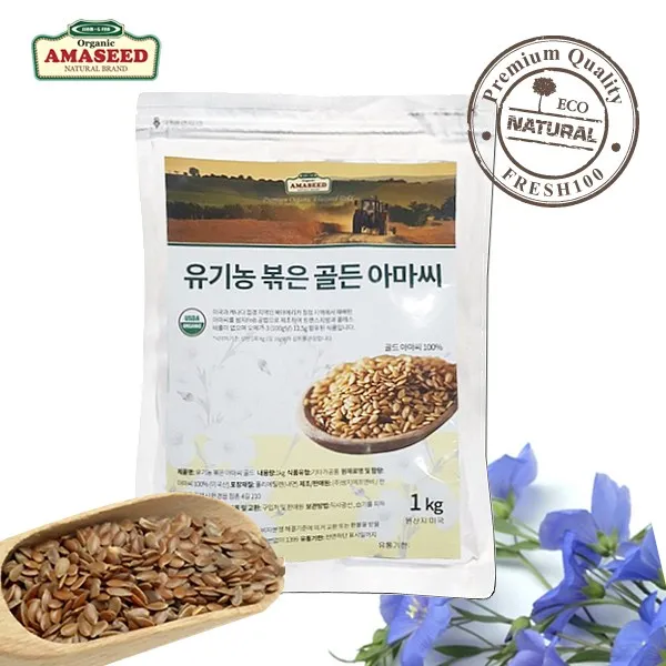 아마플랙스 아마씨드 프리미엄 유기농 볶은 골든 아마씨, 1개, 1kg