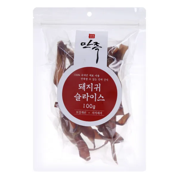 만족 돼지귀슬라이스 100g