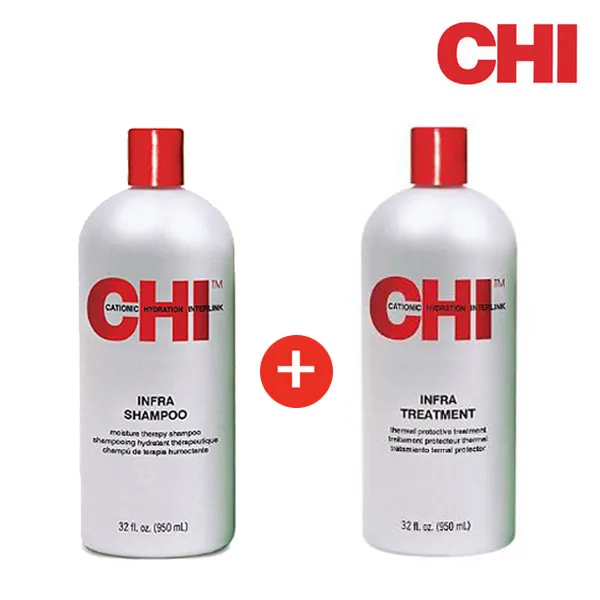 CHI 인프라 샴푸+컨디셔너 세트, 인프라 샴푸 950ml + 컨디셔너 950ml, 1세트