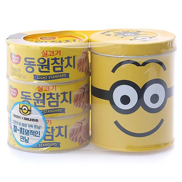 동원참치 150g x3캔 + 미니언즈 틴케이스, 6세트