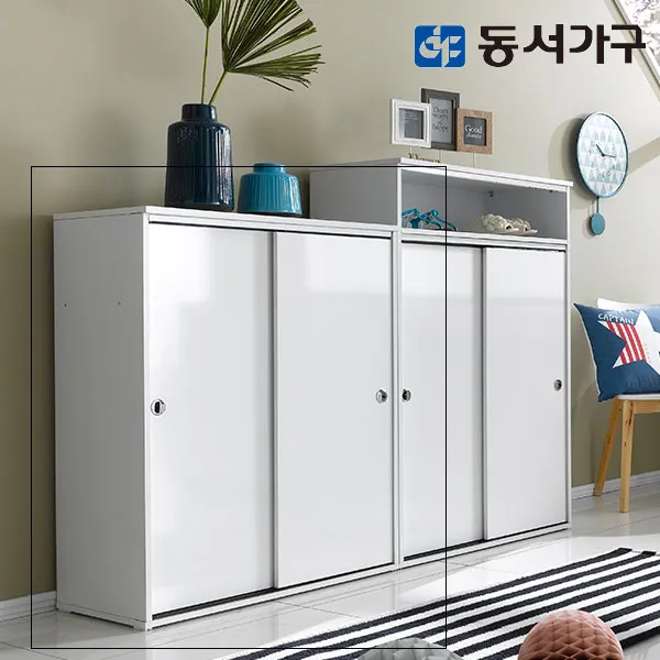 [동서가구] 모노 1000 도어형 수납장(미닫이도어) DF906400, 화이트