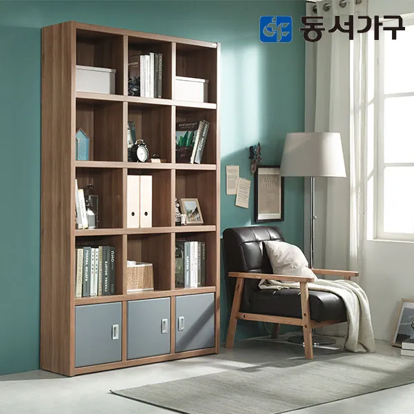 동서가구 스토이 1200 5단 도어책장 DF906343, 화이트