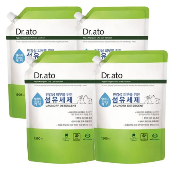 닥터아토 알러지 원인물질 케어 섬유세제 리필 1500ml 4개