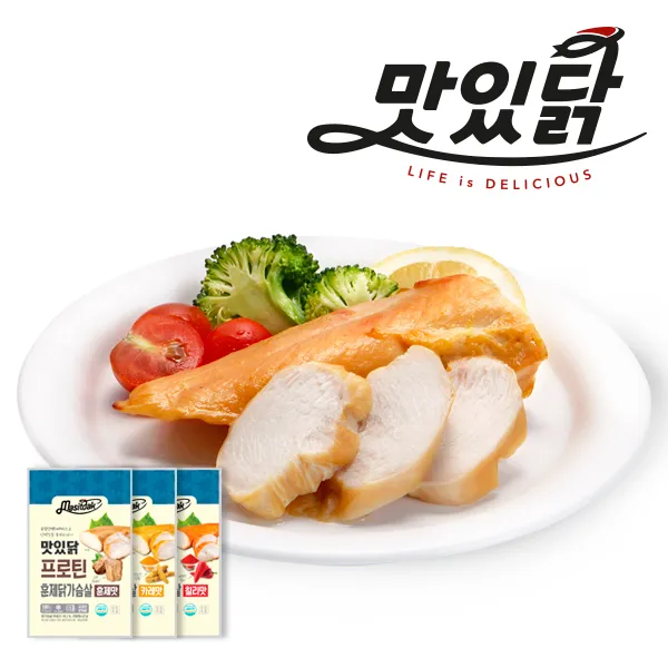 맛있닭 프로틴 훈제 닭가슴살 혼합, 100g, 50팩