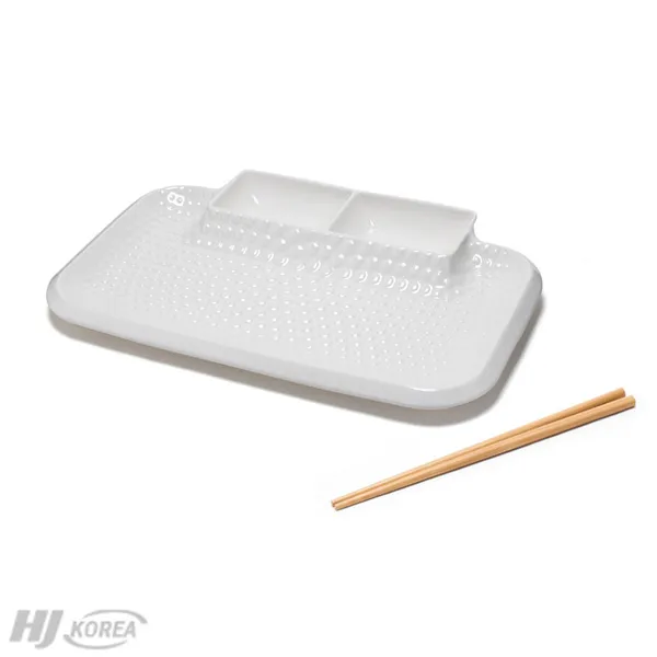 티앤라이프 멀티 서비플레이트 더블 직사각 접시/플레이팅/도자기접시/앞접시/사라/과일접시/주방소품