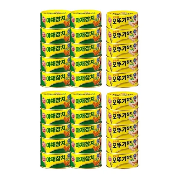 오뚜기 야채 참치 150g 20캔+살코기참치 150g 10캔, 1세트