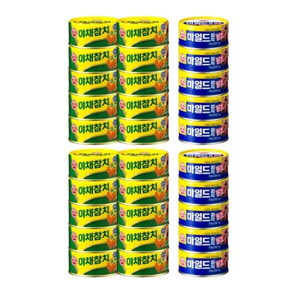 오뚜기 야채 참치 150g 20캔+마일드 참치 150g 10캔, 1세트